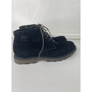 Sorel Mens Boots Black 9.5 Suede Ankle Chukka Waterproof Madson II NM2281